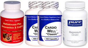 Heart & Blood Pressure Health Kit (2 Cardio Well Classic, 1 Magnesium Citrate, 1 Nattokinase Plus)