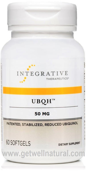 UBQH CoQ10 Ubiquinol (Coenzyme Q10), 60 Softgels (50 mg) UBQH2