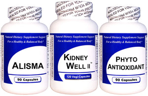 Kidney Health Kit #1 (1 Kidney Well II, 1 Alisma, 1 Phyto Antioxidant)