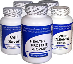 Breast Health Kit (1 Healthy Prostate and Ovary 180 Caps, 1 Cell Saver, 1 Lymph Cleanse Herbal)