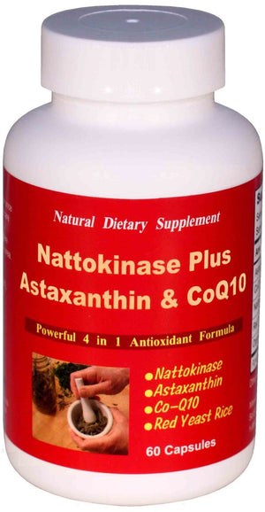 Nattokinase Plus Astaxanthin & CoQ10 (60 Capsules)